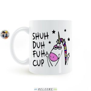 SG Seller Magic Mug Hot Beverage Change Color Cup SHUH DUH FUH CUP / GOOD DAYS START WITH COFFEE Unicorn / Cat Designs