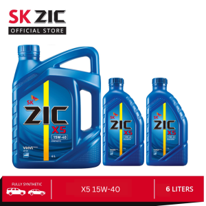 SK ZIC X5 15W-40 6 Liters Synthetic Engine Oil for Gasoline Engines