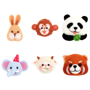 Lovely Animal Brooch Felting Starter Kits Pins Felting Kits Wool Felting Tool Kits for Woman
