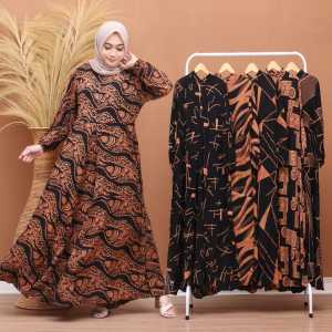DASTER PANJANG BATIK PEKALONGAN BISA COD GAMIS BATIK/Gamis pecah 8/Gamis Rayon Terbaru/GAMIS MAYUNG/Gamis Batik Murah/Homey dress/putrielly RANDOM
