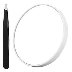 MENGJIEE 10/20/30X Blackhead Magnification Mirror High-definition Round Bathroom Makeup Mirror Compact with Suction Cup Enlarging Cosmetic Mirror Bedroom/Outdoor/ Travel