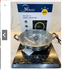 Bếp điện từ Media MD-BT1820 tặng kèm nồi - Phím cơ Media MD-BT1820 công suất 2000W[HÀNG CHÍNH HÃNG]