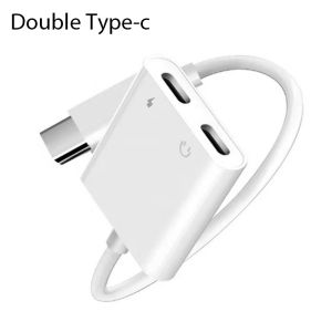 2 in 1 Type C To 3.5mm Earphone Jack Audio Charging Splitter Adapter for Samsung Xiaomi Realme Double USB C Aux Conector