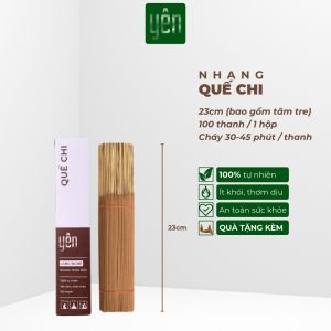 Nhang Quế Chi Sạch Hộp 100 Thanh Loại 23-30-40cm Hộp 100 Thanh Yên 100 % Tự Nhiên Thờ Cúng Thư Giãn