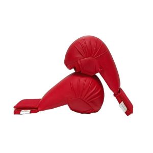 WENKEN 1 Pair Breathable Boxing Gloves Open Back PU Leather Karate Gloves Flexible Thickened Protection Martial Arts Gloves for Men and Women