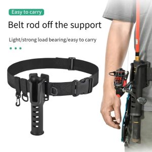 WAPKTY Adjustable Fishing Rod Belt Holder Wader Strap Hanging Buckle Lure Fishing Rod Insertion Tackles Accessories Portable Rod Holder Spinning Fishing