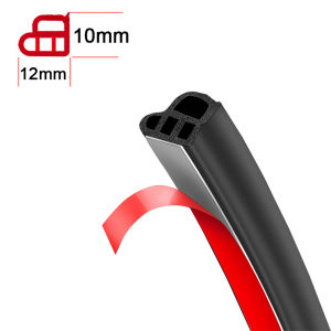 Car Door Rubber Seal Strip Double L Type Sealing Adhesive Stickers Noise Insulation Weatherstrip Auto Accessories