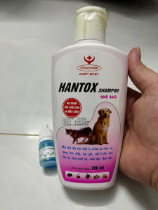 Sữa Tắm Trị Ve Rận Bọ Chét Chó Mèo HANTOX SHAMPOO HANVET Vàng Xanh Hồng 200ml