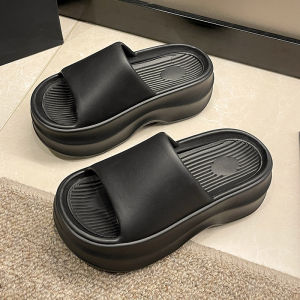 [Free Shipping] EVA Thick-Soled 7Cm Slippers WomenS Summer Outdoor Korean-Style High-Heeled Sandals