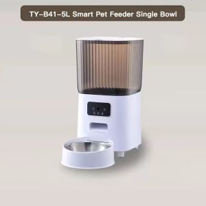 5L Pet Feeder with Camera Automatic Cat dog Feeder Smart Dog Food air tight Dispenser WiFi Timing Quantitative Stainless Steel Feeding