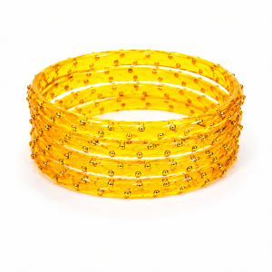 Colorful Glass Bangles Set | Traditional Ethnic Wear Bangles for Women & Girls (Set of 4 Pcs | Size - 2.5 Inch)