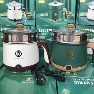 Nồi nấu đa năng mini Shanban với thiết kế thuận tiện có thể dùng hấp ăn lẩu đều được nồi hấp mini 2 tầng chống dính0 - BUM STORE