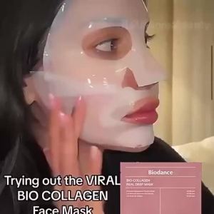 Dorisna 1/5PCs Bio Collagen Face Mask Pores Control Deep Hydrating Overnight Mask Moisturizing Refreshing Brightening Face Skin Care