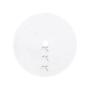 Christmas Tree Skirt With Decorative Washable Polyester Base Bottom Apron Perfect For Seasonal Parties