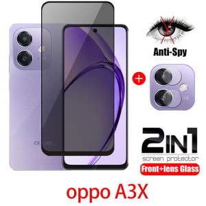 A3X Oppo 4G 2024 OppoA3X แก้วแบบเทมเปอร์กันสอดแนมส่วนตัวฟิล์มกันรอยป้องกันเต็มพื้นที่ของหน้าจอฟิล์มติดกระจกเพื่อความเป็นส่วนตัวป้องกันการมองสำหรับ Oppo Reno 12 Reno12 OppoReno12 Pro 12Pro 5G ฟิล์มติดกระจกเพื่อความเป็นส่วนตัวป้องกันการมอง