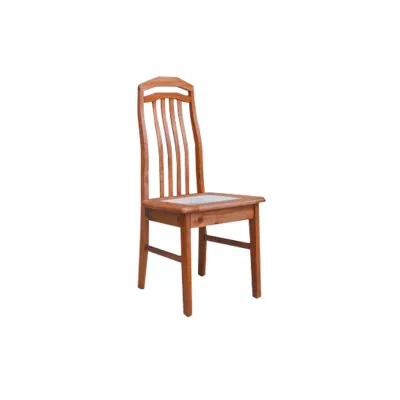 Living Mall Aisha Dining Chair Collection Solid Wood with Marble or Cushioned Seat in Walnut/Cherry