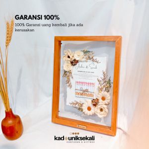 Mahar Wedding 37cm Bingkai Jati belanda - Mahar Transparan by kadouniksekali