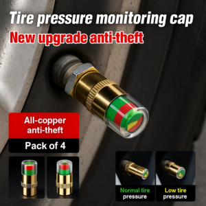 【Real-Time Monitoring】Universal Tire Valve Cap Air Nozzle Core Cap Tire Pressure Warning Tire Pressure Monitoring Cap Air Pressure Detection Special Warning Cap轮胎气压检测帽安全胎压帽