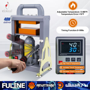 【FULINE】เครื่องกดร้อนไฮดรอลิกแบบแมนนวล 5 ตัน 600W แผ่นความร้อนคู่ เครื่องสกัดเรซิน 5 Ton Manual Hydraulic Heat Press Machine 600W Dual Heating Plate Rosin Extraction Machine EU สามารถสกัดน้ำมันหอมระเหยหรืออัดยางสน