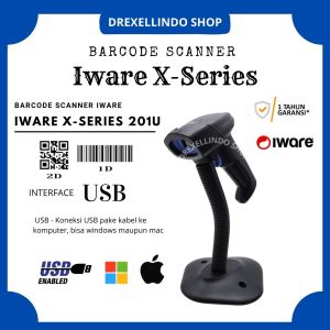 Barcode Scanner Usb Bluetooth Wireless 1D/2D Auto Scan Iware X Series