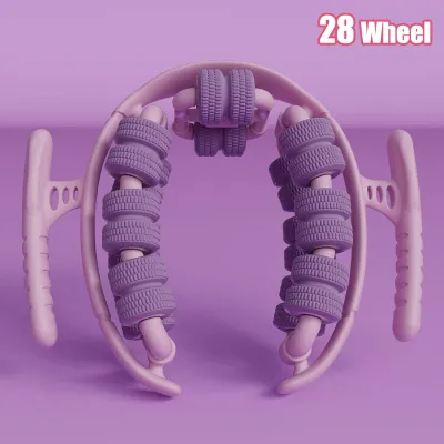 28 Wheels Massage Roller Foam Roller Muscle Relaxer Hand Skinny Leg Massage Lean Yoga Massage Roller Alat Urut 滾輪按摩器 瘦腿神器 腿部按摩器