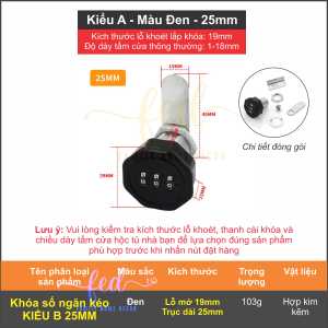 Ổ khóa mật khẩu tủ gỗ ngăn kéo tủ hồ sơ hộp thư bằng hợp kim khóa tủ mã số chống trộm an toàn tiện lợi thời trang