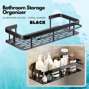 Rak Dinding Kamar Mandi Gantung Tempel Alumunium Bathroom Storage Organizer BATHI-YJ01