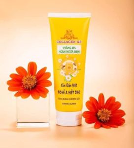 [FreeshipMAX] Sữa rửa mặt Collagen x3 nghệ mật ong 100ml sạch nhờn hết mụn mờ thâm nám