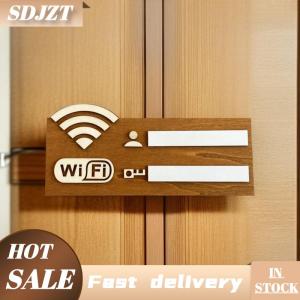 SDJZT 1PC mộc mạc bằng gỗ mật khẩu đăng nhập cổ điển treo tường không dây mạng chỉ số mảng bám đa mục đích trang trí nội thất phụ kiện