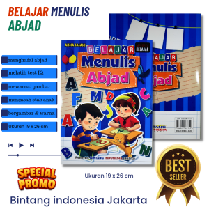 BELAJAR MENULIS ABJAD ( BERGAMBAR &  FULL COLOUR )