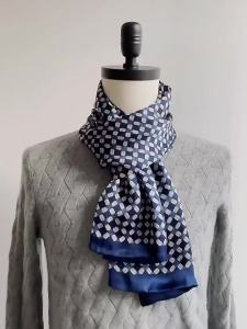 Mans 100% Natural Silk Scarf Double Layer Long Neckerchief Wraps for Office Business Men Mulberry Silk Scarves 160*26cm2026