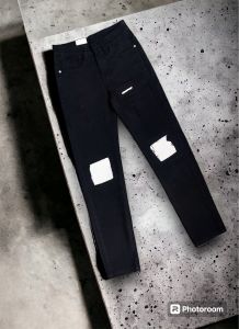 Quần bò Jean nam dài ĐEN rách khóa gối phong cách 2024 chất jean co giãn tốt chuẩn form bền đẹp giá tốt