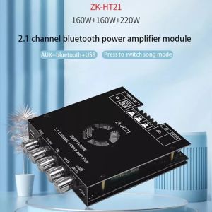 [มาถึง 1-3 วัน]แอมป์จิ๋วbluetooth ZK HT21 2*160W TDA7498E พัดลมระบายความร้อนในตัว ซับวูฟเฟอร์เครื่องขยายเสียง ระบบ 2.1ch AUX USB