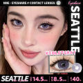 [COD] Eyeshare contact lenses SEATTLE Series 14.5 mm Brown Gray big eyes Lens Contact Lenses Colored Soft Lenses No Prescription 0.0 Wear 1 pair per year. 