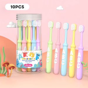 PrettyFloral~Buy 1 Take 4 Box Kids 10pcs Toothbrush Set with Fun Cartoon Design and Soft Bristles