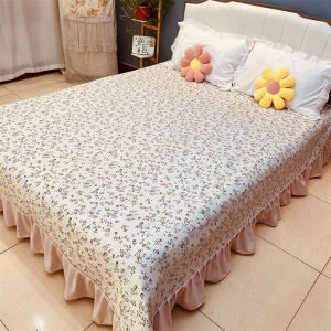 ผ้าคลุมเตียงเสรฺมใย ผ้าคลุมที่นอน 6.5ฟุต ผ้าฝ้ายงานควิลท์ นุ่มหนานอนสบาย เหมาะทั้งปี