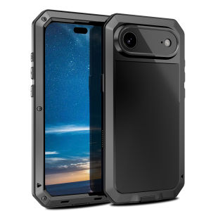 Tank Armor Metal Case For iPhone 18 17 Pro Max Air 16e 16 15 14 13 12 11 Pro Max XS XR 8 7 Plus Heavy Screen Protective Cover