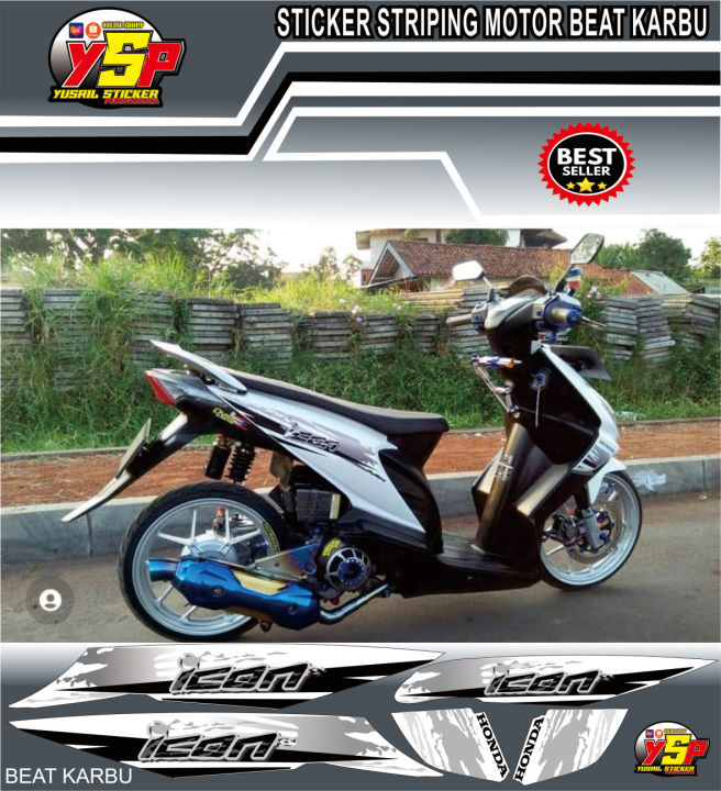 {cod} VARIASI STICKER STRIPING THAILAND BEAT KARBU OLD ICON THAILAND STYLE