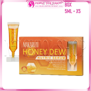 (BOX) MAKARIZO Honey Dew Nutriv Serum 5ml X5 Vitamin Rambut Kering Rusak Bercabang Panas Catok UV