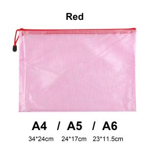 【SG】WORKWELL Mesh Zipper Document Bag – Waterproof File Pouch for Office School & Travel A4 A5A6