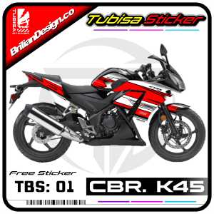 Stiker Dekal Motor CBR K45 - Sticker Striping Decal Variasi Motor CBR.K45. TBS.01