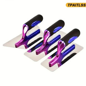 0.5mm Thickness Colorful Stainless Steel Plastering Trowel Paint Scraper Cement Repairing Cracks Bricklaying Construction Tool