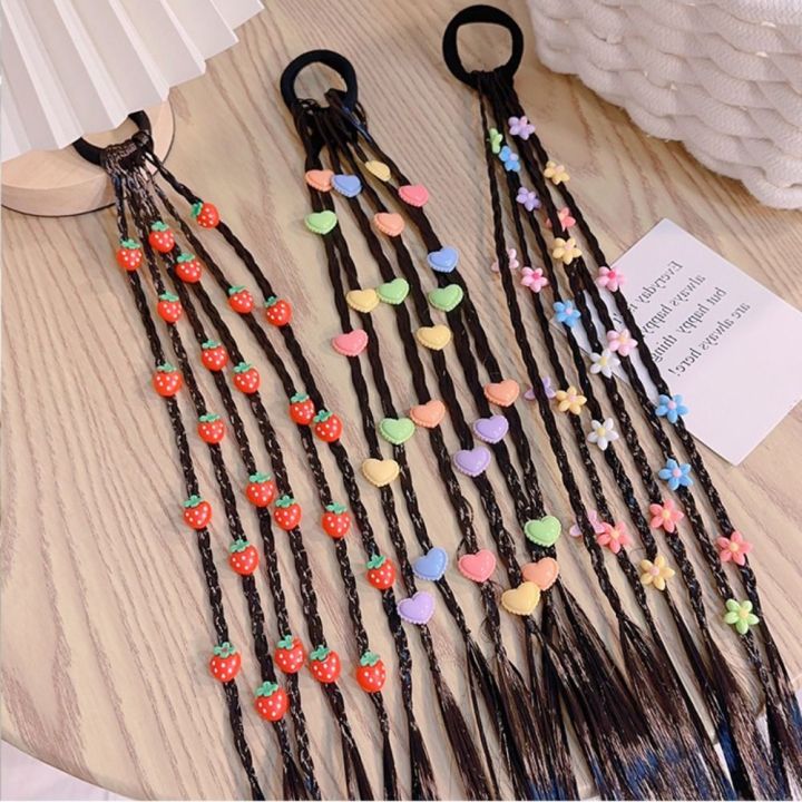 ROMETER น่ารักมากๆ วิกผมสาวดอกไม้ที่มีสีสัน แถบยางรัด น่ารักน่ารักๆ วิก ...