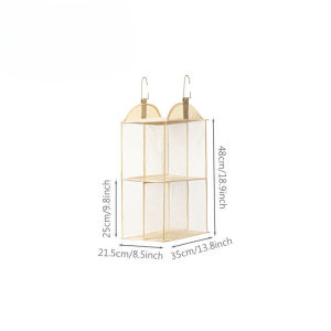 MLADEN Hanging Type Tote Bag Organizer Bags Dust-proof Three-dimensional Transparent Storage Organizer