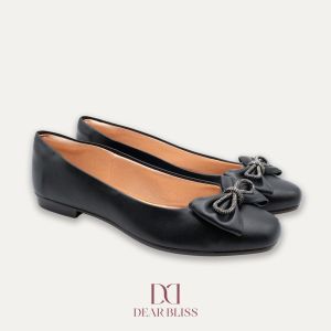 DEAR BLISS Julie Crystal Lazo Black Ballet Flats