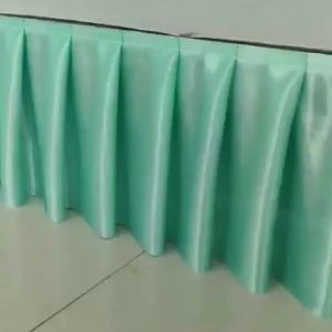 30cm high x 600 cm long ice silk wedding stage table skirt for table clothes decoration wedding table skirting for event party