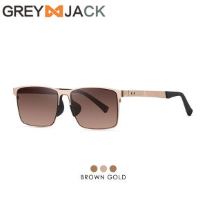 Grey Jack Kacamata Hitam Sunglasses Bentuk Kotak Bahan Alumunium Magnesium Fashion Pria Modis dan Trendy 8512