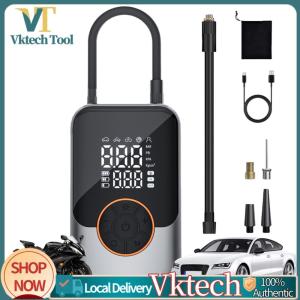 [Vktech] Air Compressor Rechargeable Electric Air Injector LCD Digital Display Bicycle Tire Inflator Pump for Car Bike Motorcycle