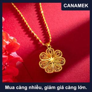 【CANAMEK】 Mặt dây chuyền màu Vàng tổ chim May Mắn Cỏ Ba Lá hoa trái tim dangle cho phụ nữ quyến rũ trang sức vòng cổ Phụ kiện tiệc Cưới Quà Tặng