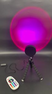 Sunset Projection Lamps APP Remote Control Multiple Colors RGB LED Night Light 360 Degree Rotatable Flexible Tripod USB Ambient Vibe Light For Room Decor Photography Party Bedroom